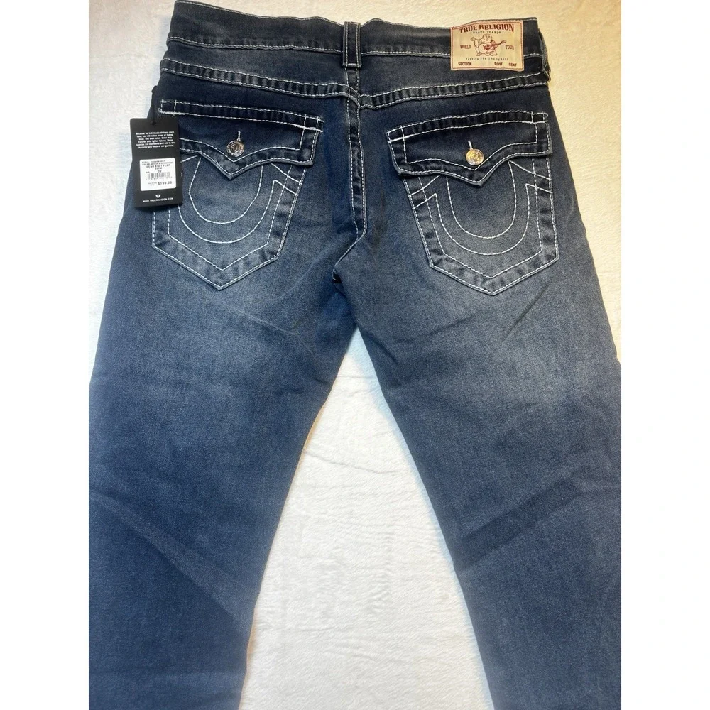 NWT‎ True Religion Geno Relaxed Slim Fit  Denim Jeans 32x29 Men's Blue